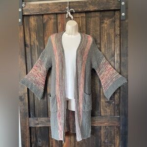 Open front knit Cardigan s/m Three Bird Nest